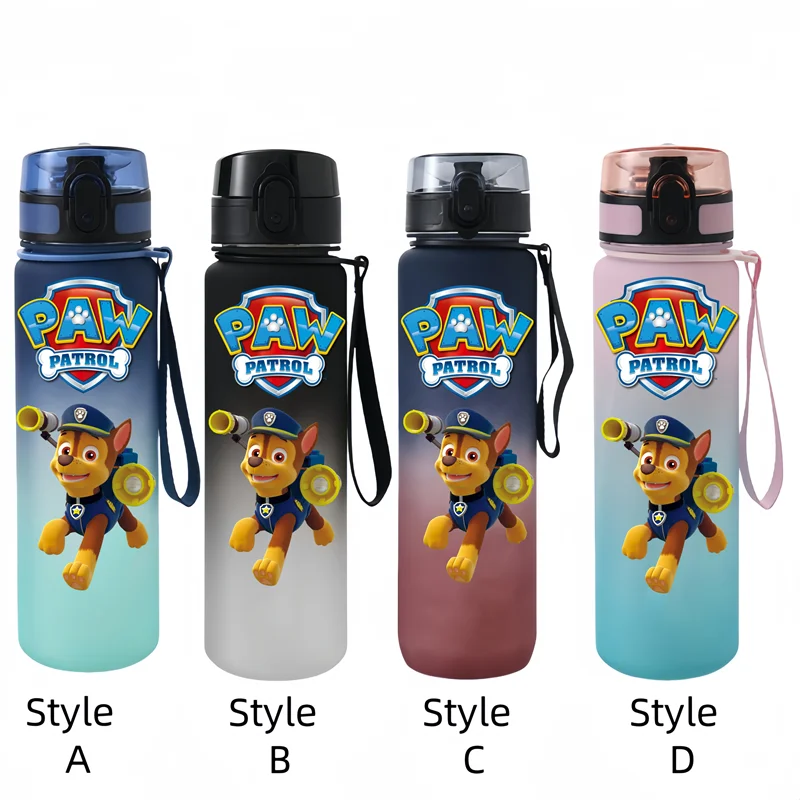 PAW Patrol 650ml Fitness and Sports Drinking Plastic Anti-drip Water Bottle, Children and Students Capacity