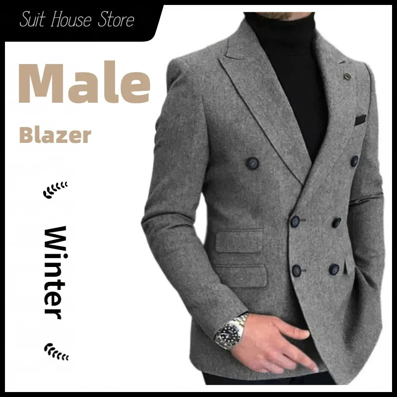 Nouveau Blazer pour homme a chevrons Slim élégant