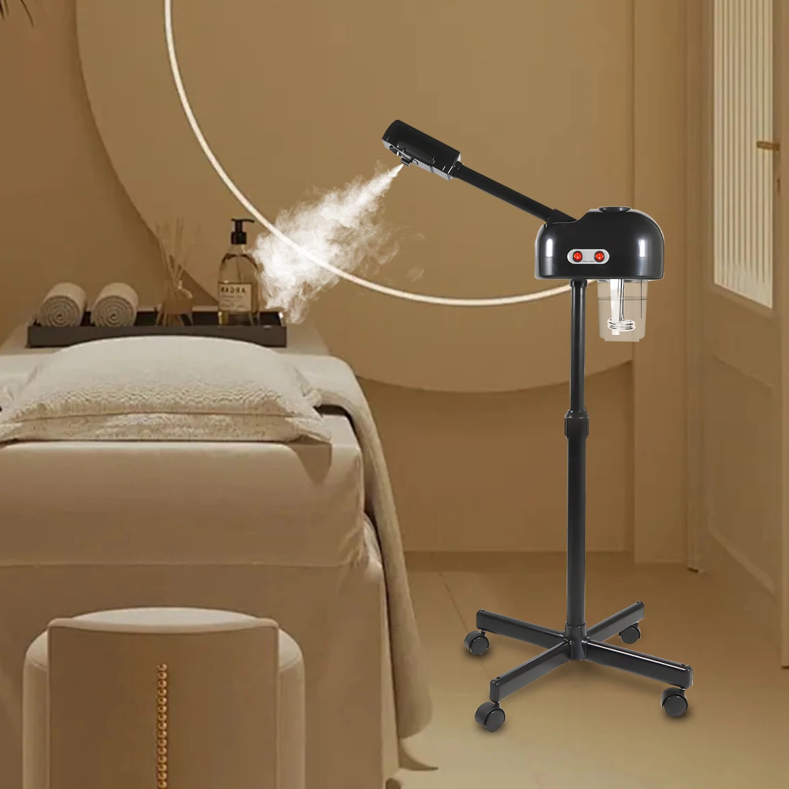 800W Facial Steamer Steam Height Adjustable Facial Sauna, SPA Facial Treatment Sprayer, Humidifier Ozone Steamer 750 ml