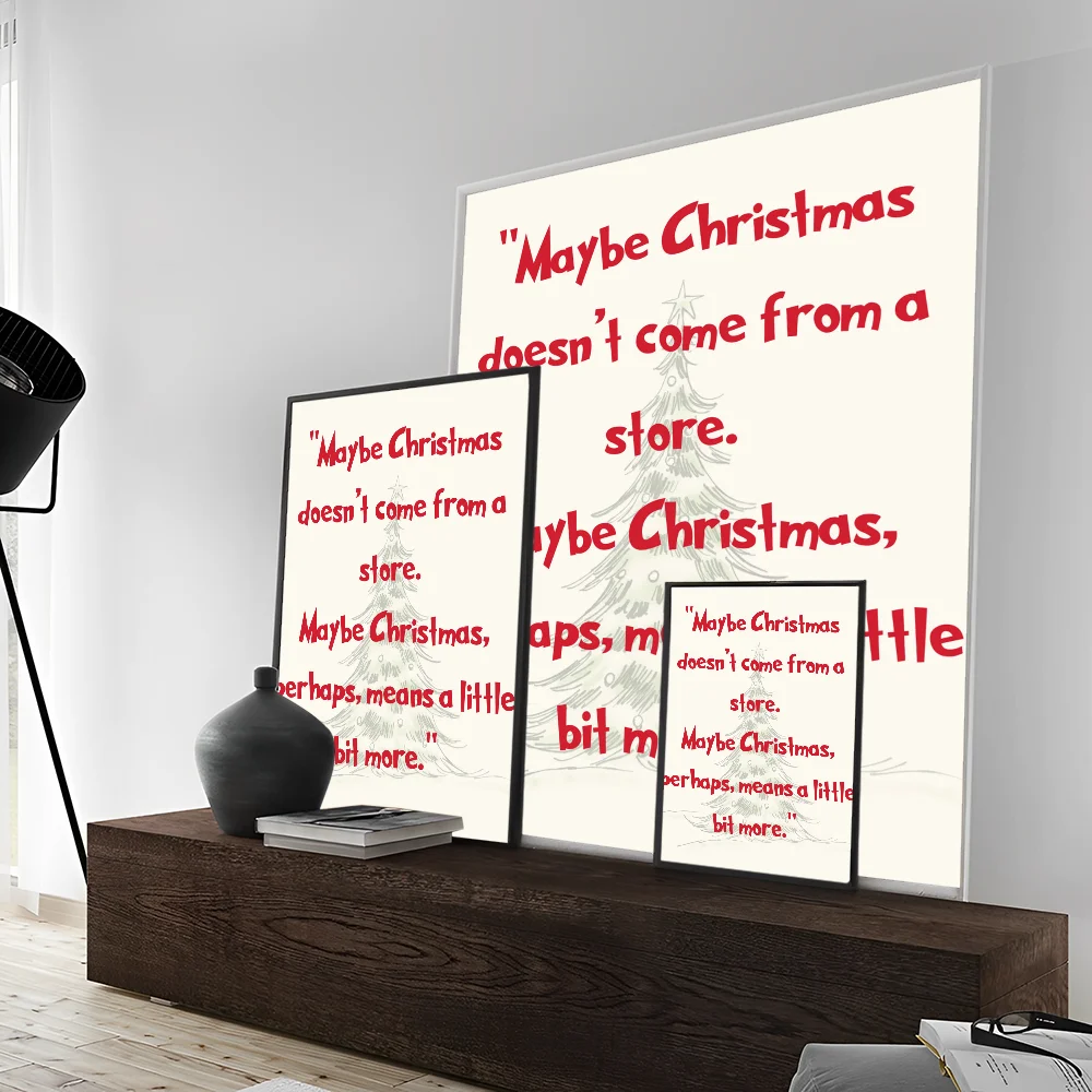 Film The G-Grinch C-Christmas DIY Sticky Poster Whitepaper Prints Posters Artwork Vintage Decorative Painting