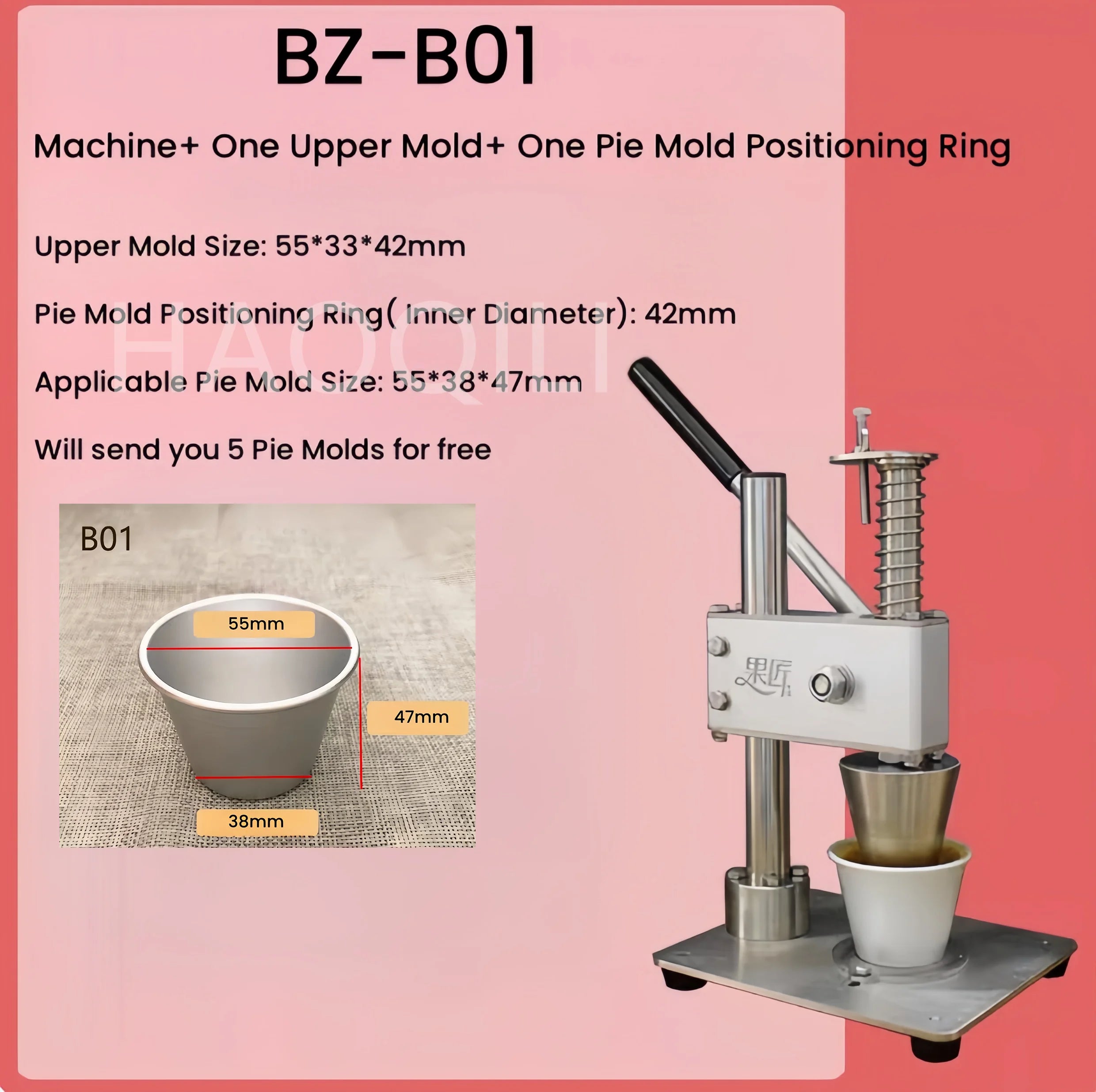 Stainless Steel Non-Stick Cupcake Mold Multiple Size Baking Mould Pastry Tool Commercial Manual Egg Tart Shape Machine