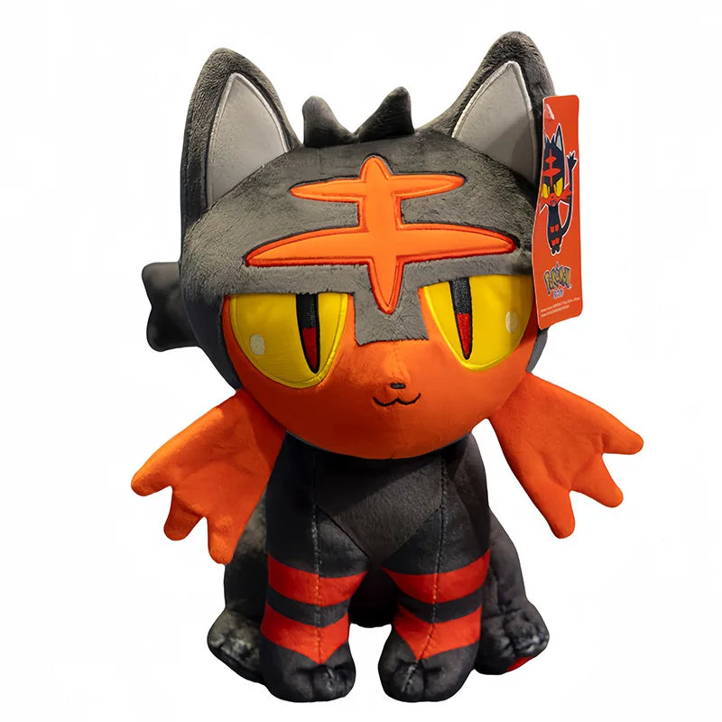 Pokemon Kawaii Litten Meowth Stuffed Toys Cartoon&Cute Plush Doll Throw Pillow Children's Toy Birthday Present