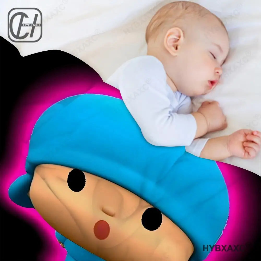 Plush Dolls P-POCOYO  Throw  Blanket Aesthetic Art Flannel Blanket Portable Home Travel Camping Sofa Picnic Thickening Flannel B