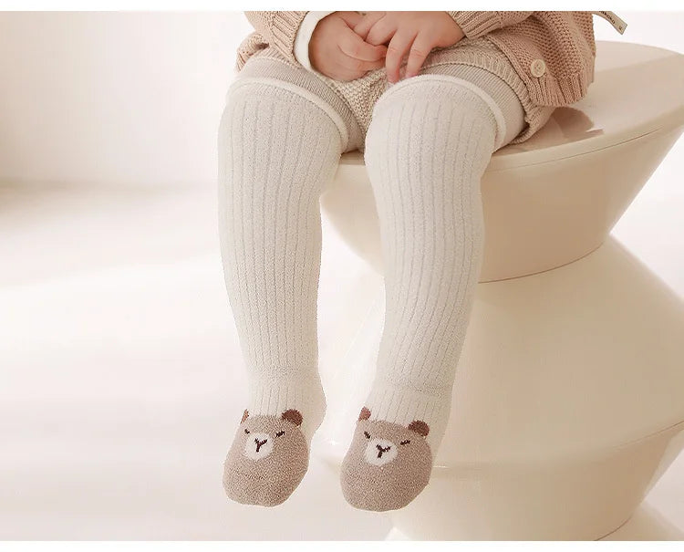 Lawadka Winter Toddler Baby Knee High Socks For Girls Boys Thick Warm Soft Newborn Long Sock Fashion Cartoon Stockings 0-5Years