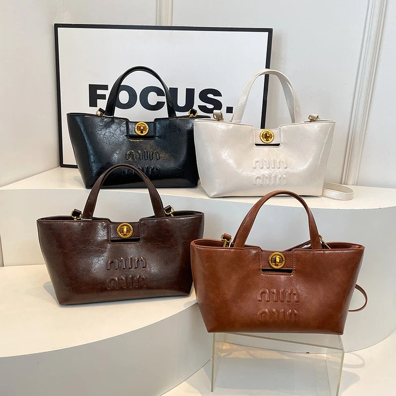 Women's Fashion Leather Crossbody Bag Shoulder Bag Handbag Combo Luxury Brand Classic Elegant Designer Style