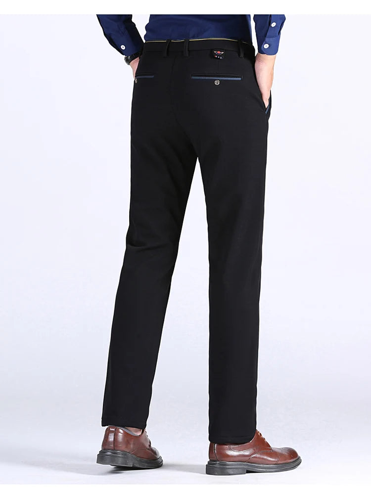 Pantalon chaud droit slim épaissi collection hiver 2025