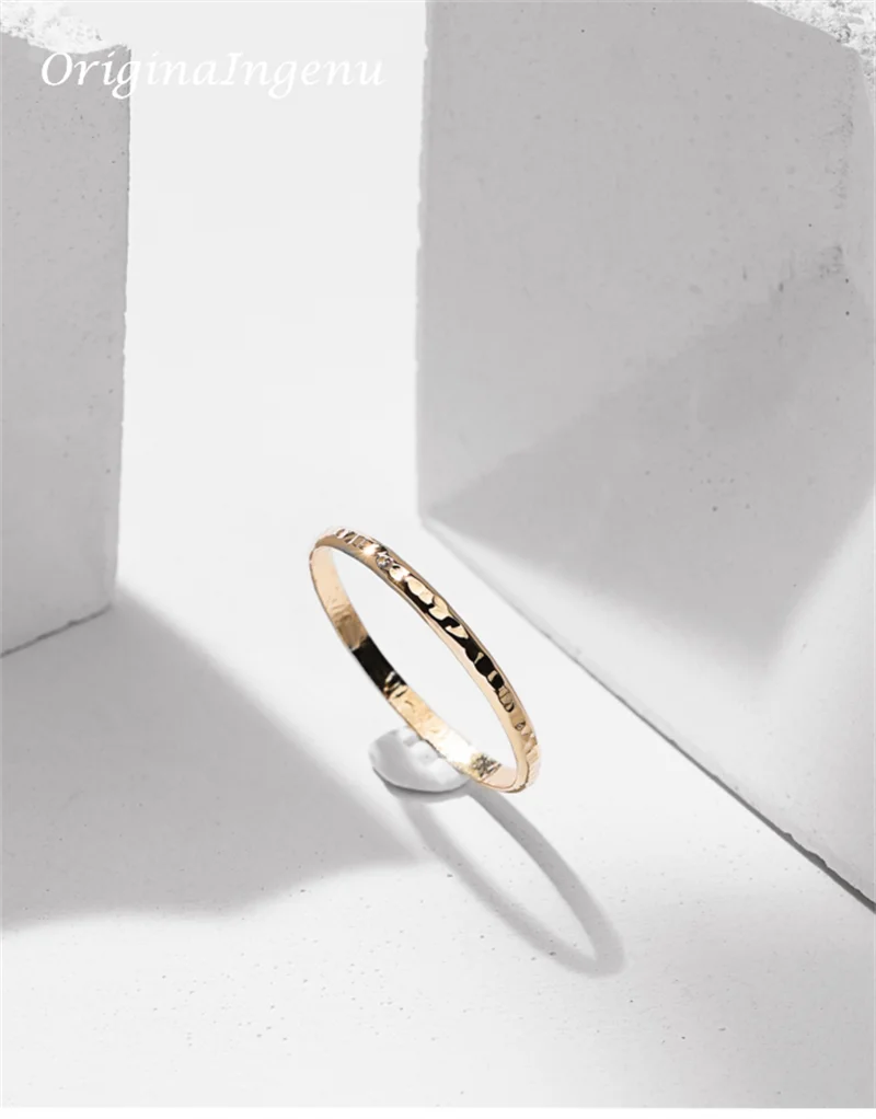 14K Gold Filled Hand Hammered Ring Handmade Band Ring Minimalism Jewelry Ring Dainty Boho waterproof Ring Tarnish Resistant Ring