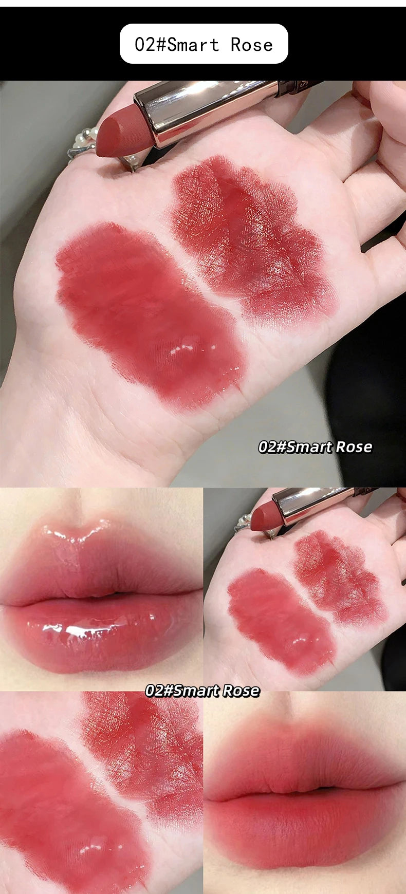 Gege Bear Double-ended Lipstick with Lip Oil for Moisturizing and Hydrating Layered Color-developing Long-lasting Lipstick