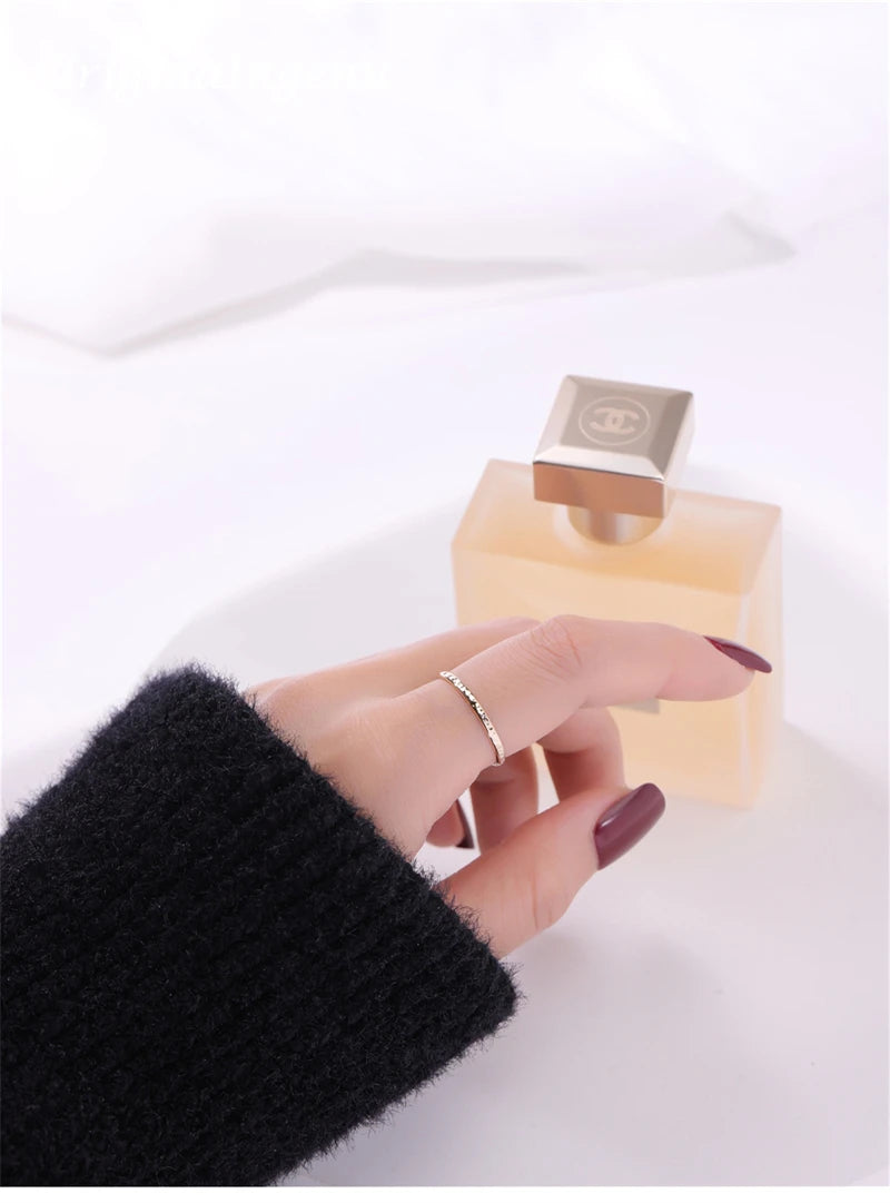 14K Gold Filled Hand Hammered Ring Handmade Band Ring Minimalism Jewelry Ring Dainty Boho waterproof Ring Tarnish Resistant Ring