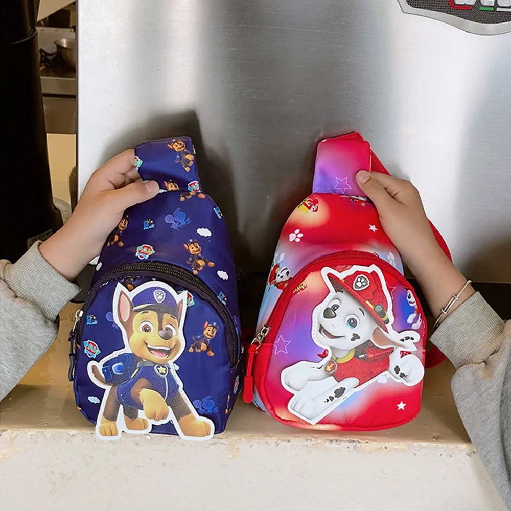 Paw Patrol Kawaii Children's Chest Bag Cute Cartoon Crossbody Bag Fashion Travel Satchel Portable Handbags Purse Backpacks Gifts