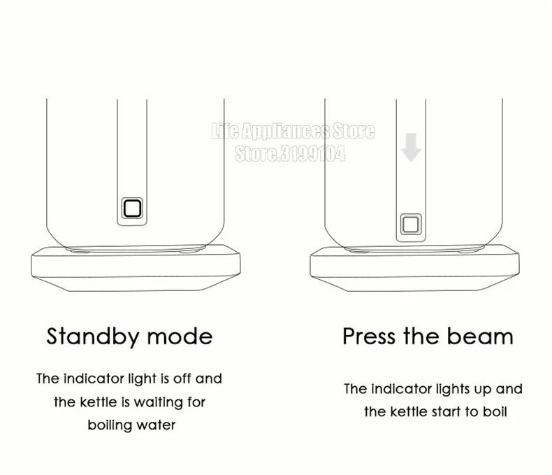 XiaoTi Electric Kettle Beautiful Retro Style 304 Stainless Steel Electric Tea Kettle For Home Office Hotel Fast Boiling 600ml