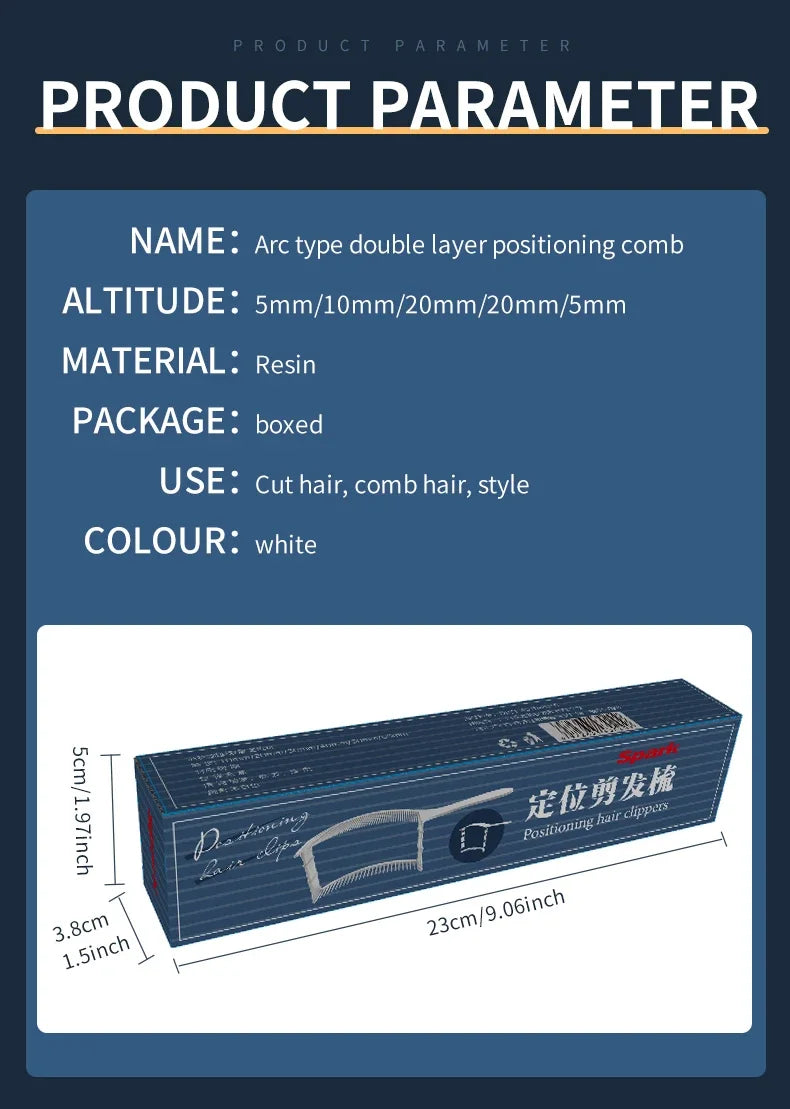 Peigne de positionnement incurvé Résistant à la chaleur Peigne à dessus plat Outils pour cheveux