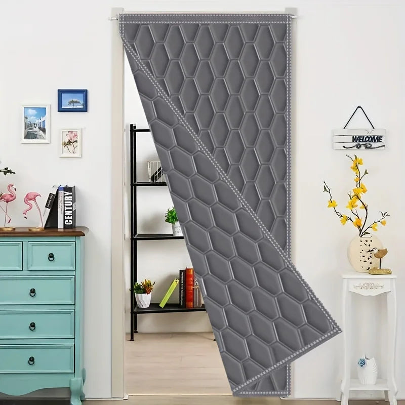 Winter Home Solid Color Door Curtains Are Soundproof and Cold Resistant,providing A Convenient  Fashionable Style for Warm Homes