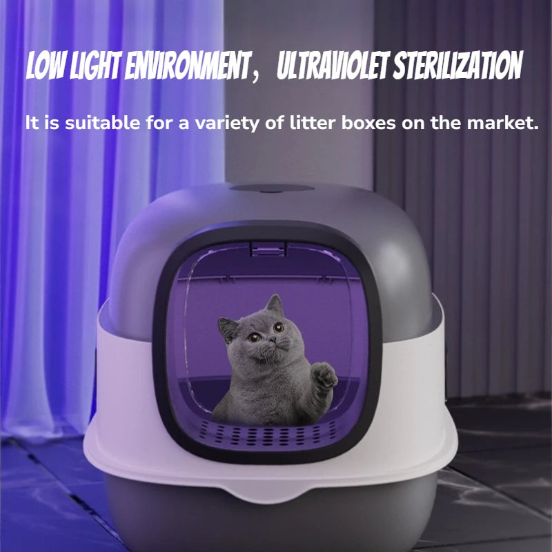 2.0Cat litter box special ultraviolet lamp long-term sterilization，UV all-round irradiation