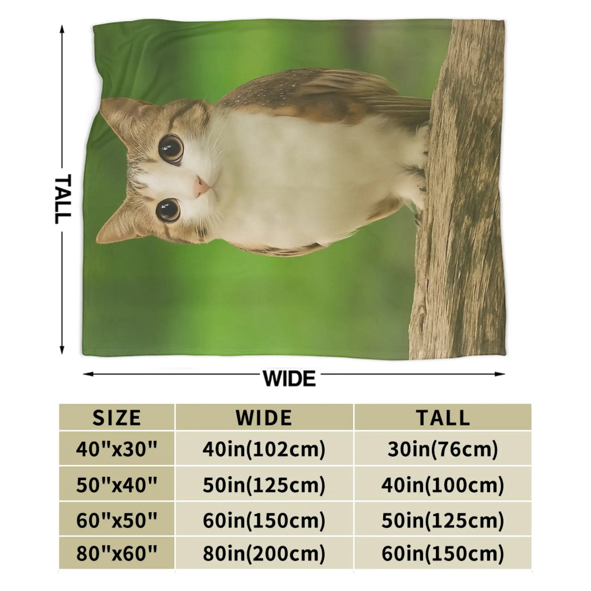 Meowl Cat Owl Funny Internet Trendy Meme Blankets Velvet Multifunction Lightweight Throw Blanket for Sofa Bedroom Bedspreads