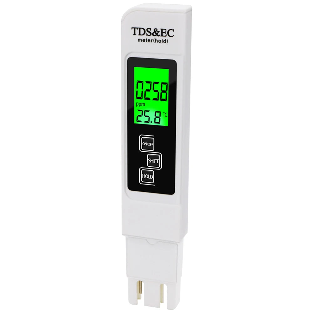 4 in 1 Digital Water Quality Tester TDS Meter EC Meter & Temperature Meter for Drinking Water Hydroponics Aquarium Swimming Pool
