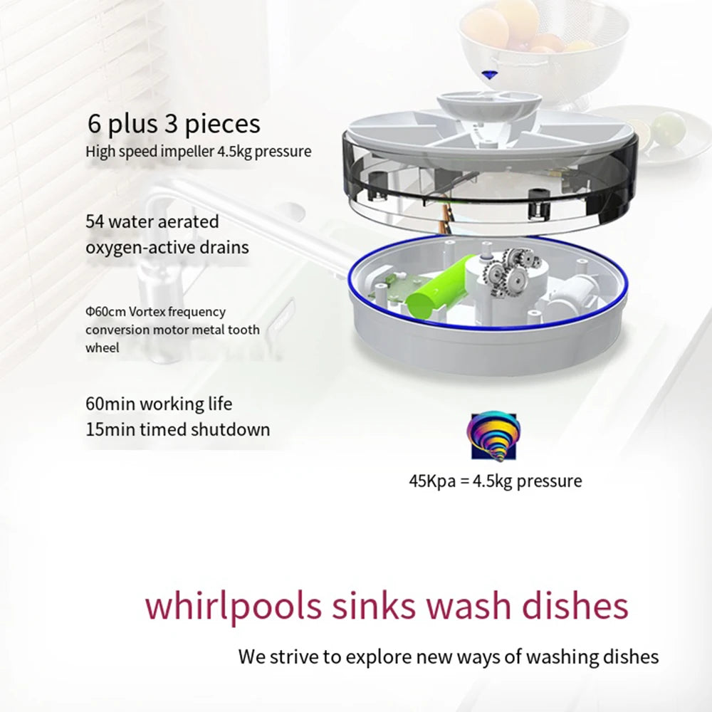 Kitchen Wireless Mini Dishwashers USB Ultrasonic Sink Fruit Vegetable Dish Washer Electric Portable Washing Machines 식기세척기