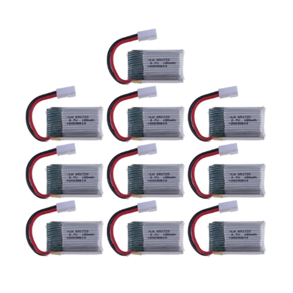 For JJRC H8 Mini 3.7v 180mah Lipo Battery For H2 H48 U207 RC Quadcopter Spare parts 651723 3.7v Battery for RC Helicopter Toys