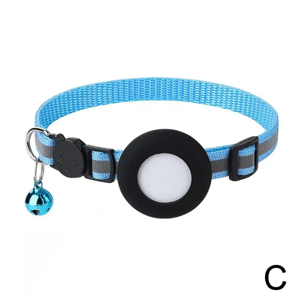 Pet GPS Bluetooth With Bell Cute Reflective Night Cat Address Footprint Collar Pendant Tracking Dog Bird Anti-Lost O9M7