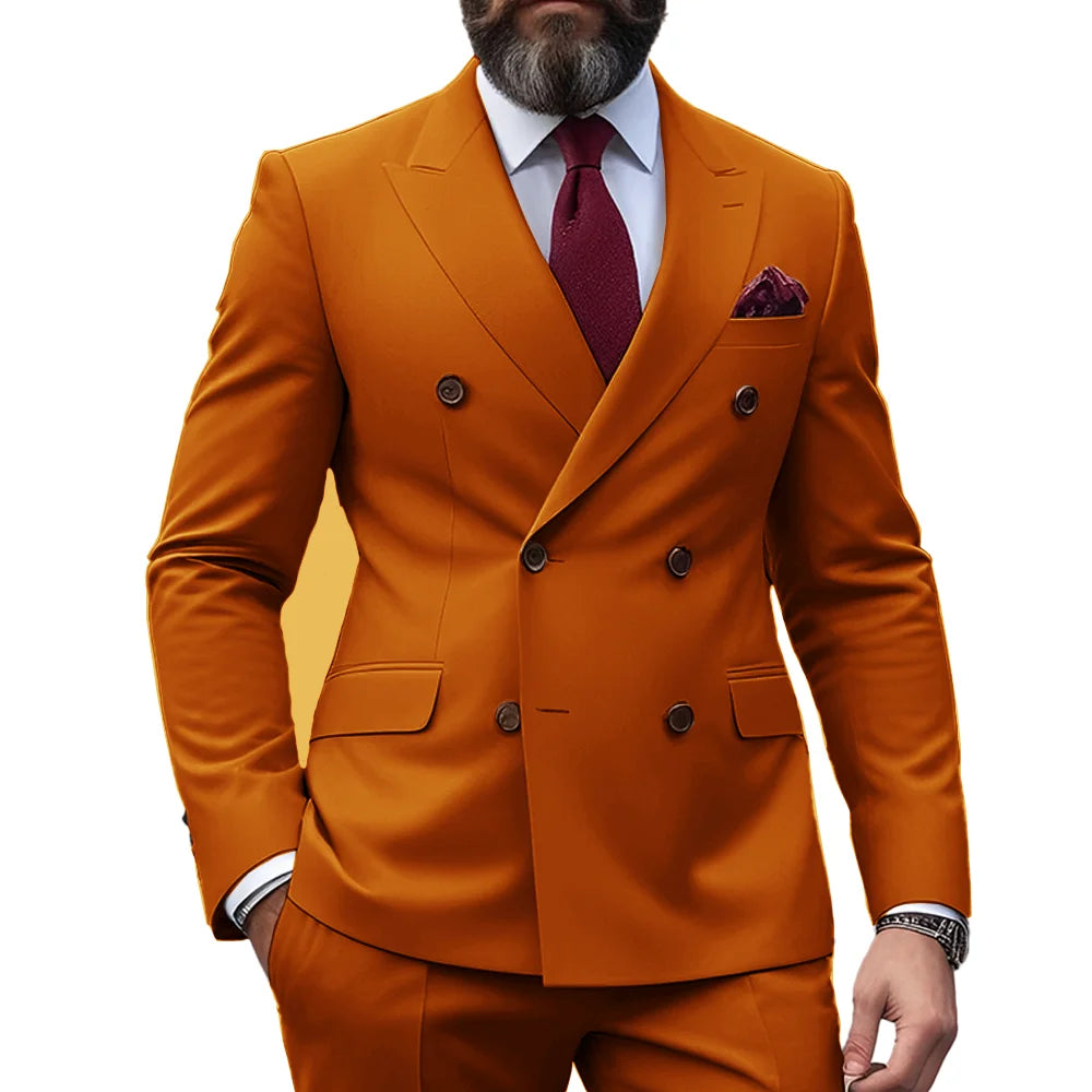 Ensemble de costume 2 pièces double boutonnage