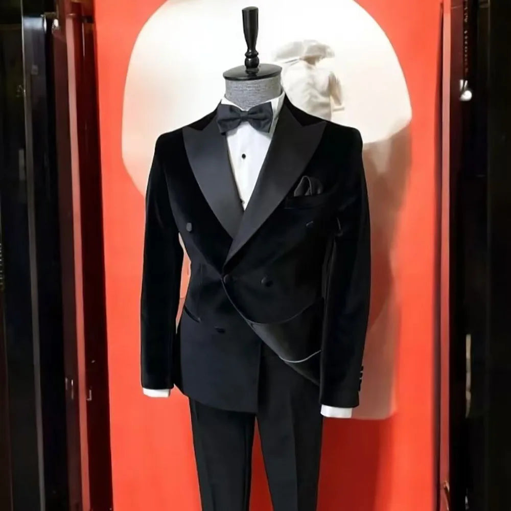 Costume en velours noir 2 pièces