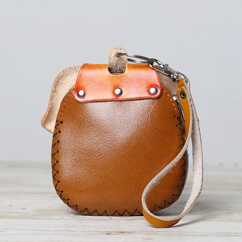 Head Layer Cowhide Creative Pencil Case Salted Fish Flip Storage Bag Personalized Fish Zero Wallet Storage Gift Giving Work Gift