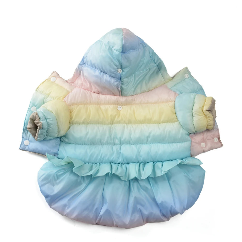 Warm Pet Clothes Cozy Hooded Button Puppy Jacket For Small Medium Dog Winter Warm Waterproof Vest Coat Costume Chihuahua Outfits