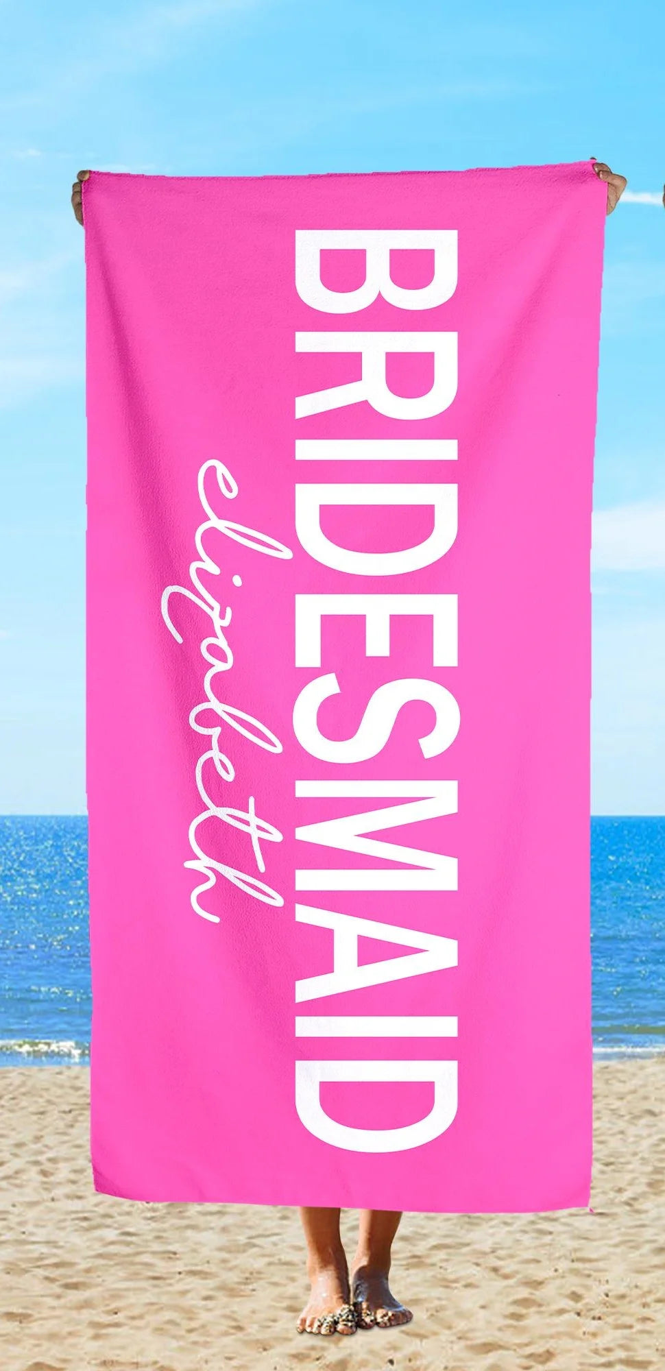 Microfiber Quick Dry Beach Towel Personalized Towel Customized with Names Words Logo Suitable Seaside Gym Yoga Fitness Travel