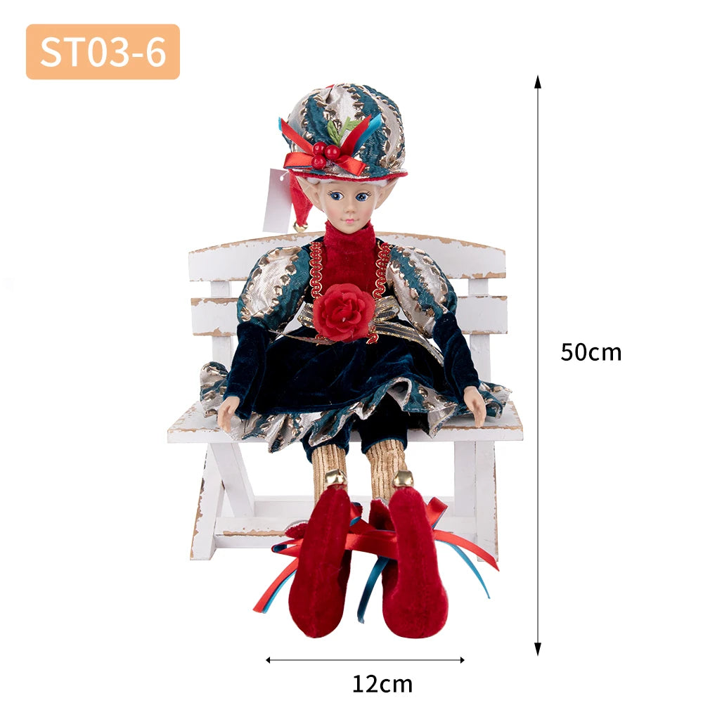 Hanging Decoration Navidad Natal 2025 New Year Gifts Elf Boy Dolls with Mask Christmas Tree Pendant Ornaments Elf Gifts