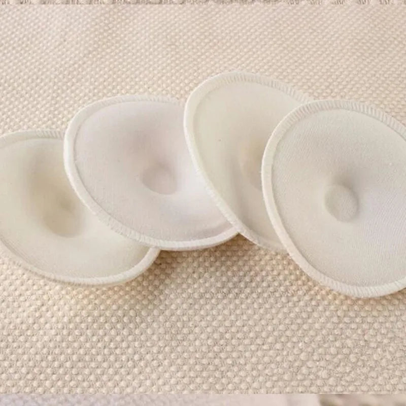 4pcs/bag White Soft Absorbent Cotton Washable Reusable Breastfeeding Breast Nursing Pads Wholesale