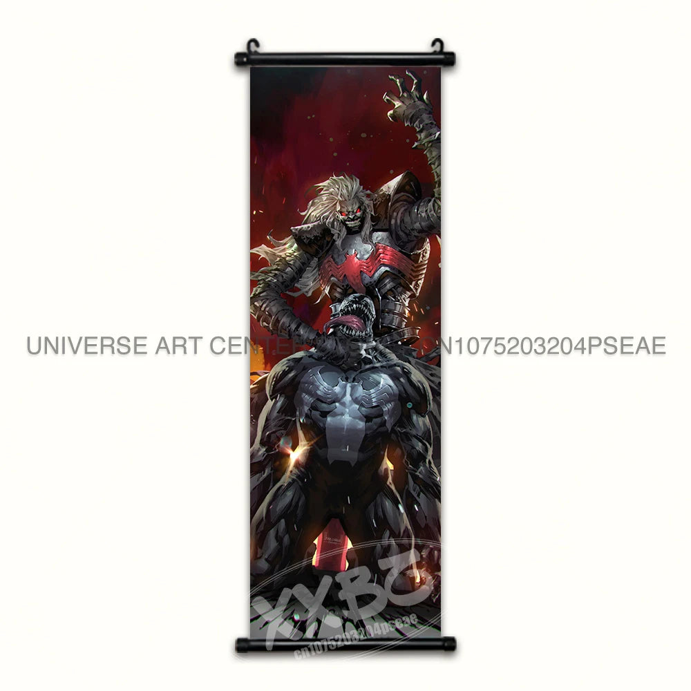 Marvel Poster Black Panther Home Decor The Avengers Wall Art Venom Hanging Painting Spider Man Scrolls Picture Wolverine Mural