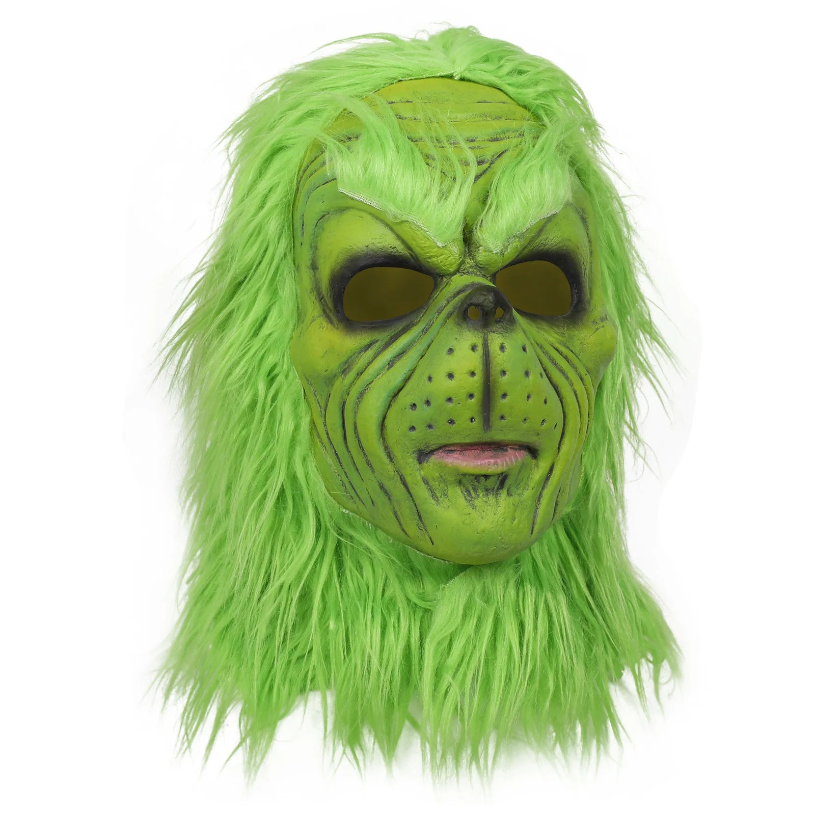 Grinch Mask 2025 New Christmas Green Haired Monster Gloves Cos Santa Claus Hat The Grinch