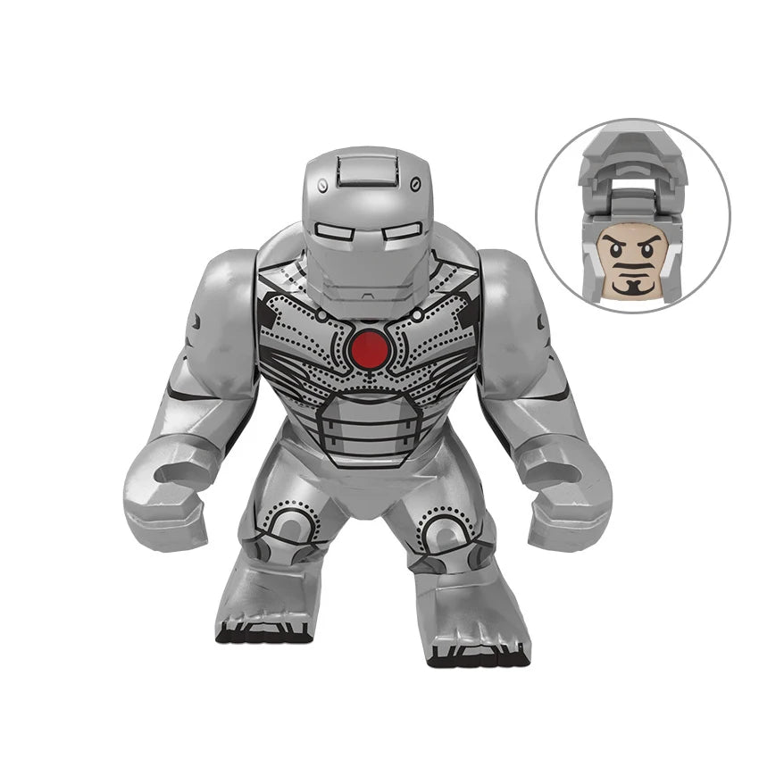 Hot Marvel movie Avengers DIY superhero 3D model character set building block assembly toy children's birthday gift boy girl