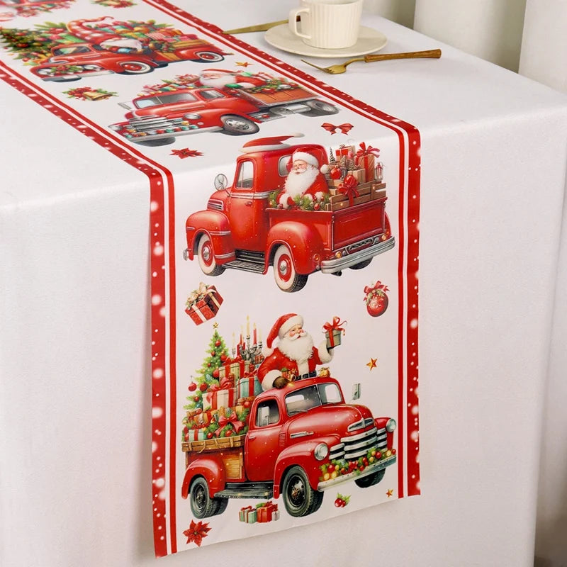 Christmas Table Runner Merry Christmas Decoration for Home Xmas Party Decor 2025 Navidad Notal Noel Ornament Happy New Year 2026