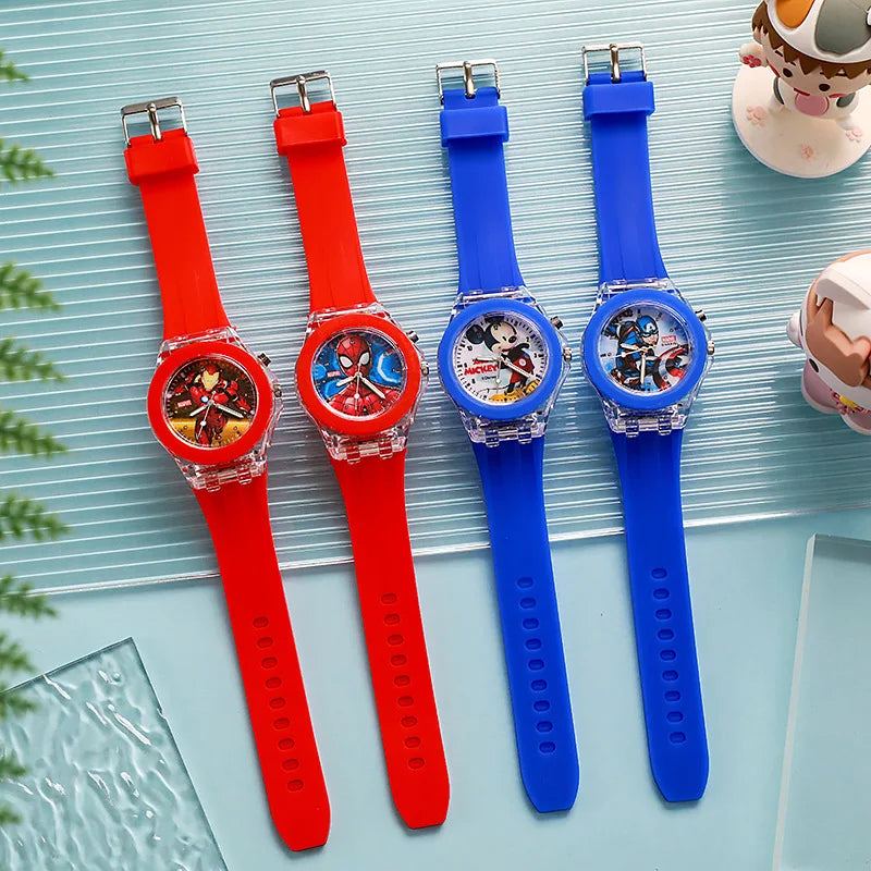 Spider Watch  Kids Luminous Watch Cute Silicone Colorful Lights Watch Gifts for Girls Kids Watches