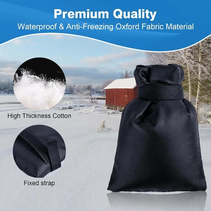 Outdoor Faucet Cover Thickened Garden Faucet Socks Waterproof Anti-freeze Tap Protection Covers Reusable Insulated Spigot Cover