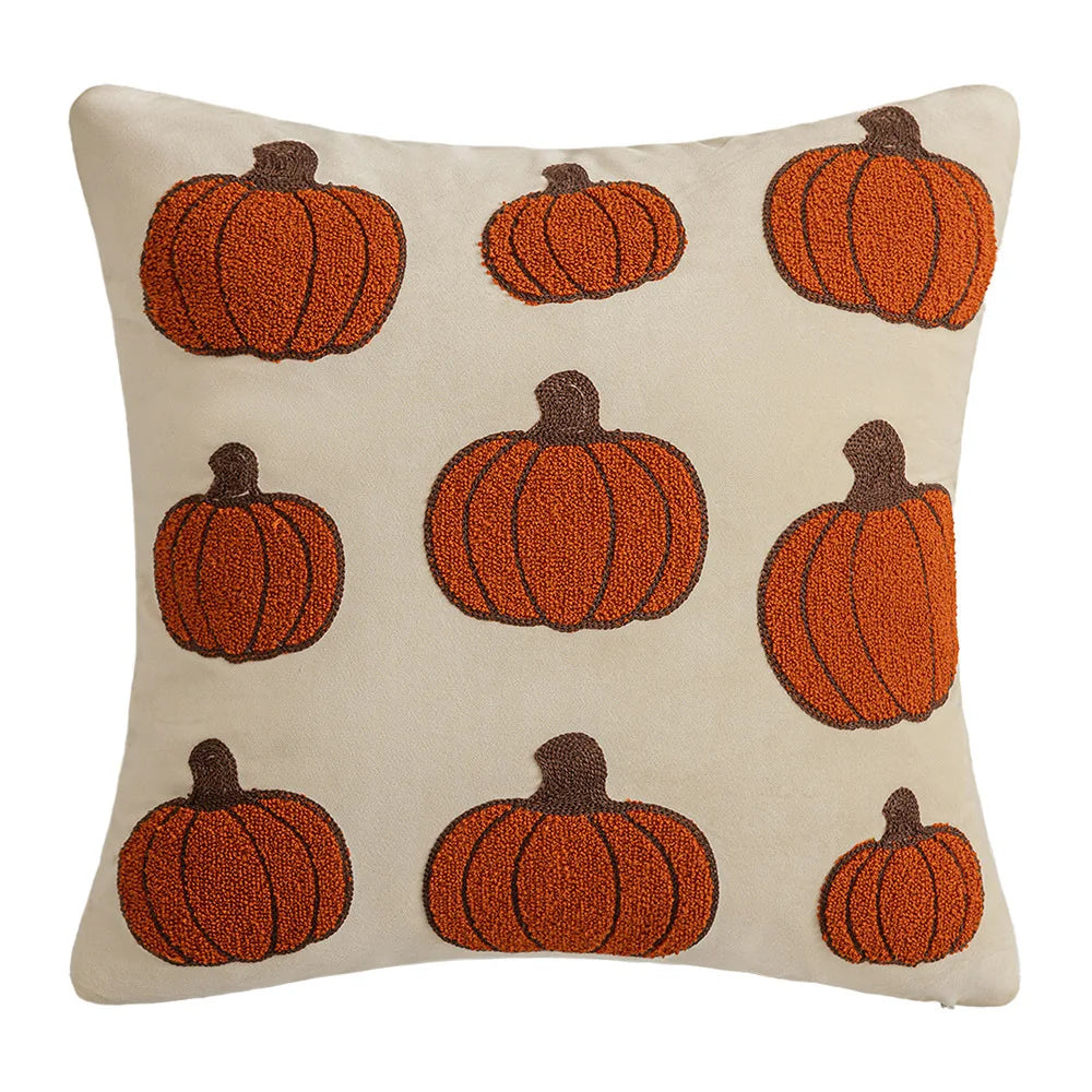 30x50/45x45cm Autumn Velvet Embroidered Pumpkin Pillow Cover Nordic Style Sofa Cushion Decorative Pillow
