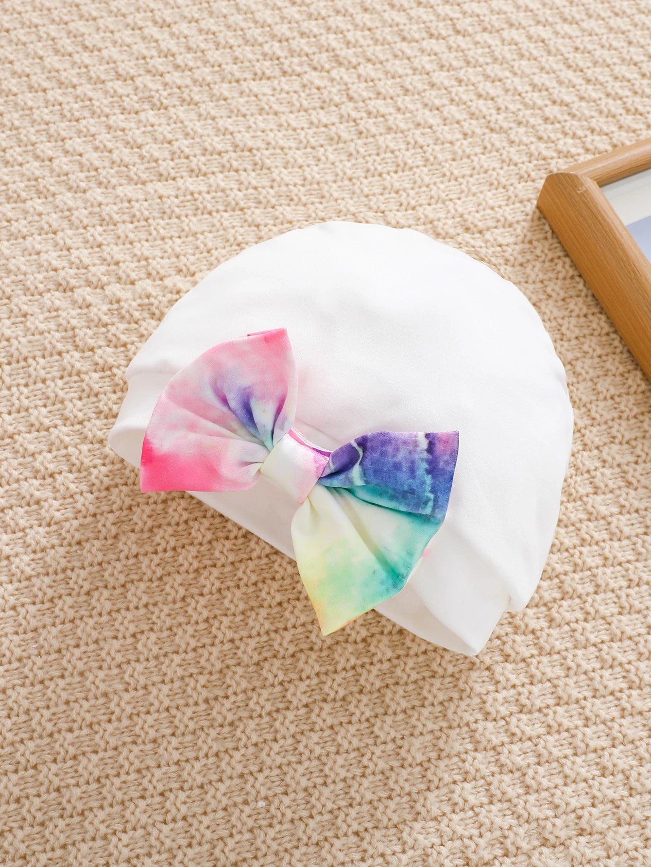 Newborn Girl Tie - Dye Romper Outfit: "Daddy's Little Girl" Print with Headwrap & Hat