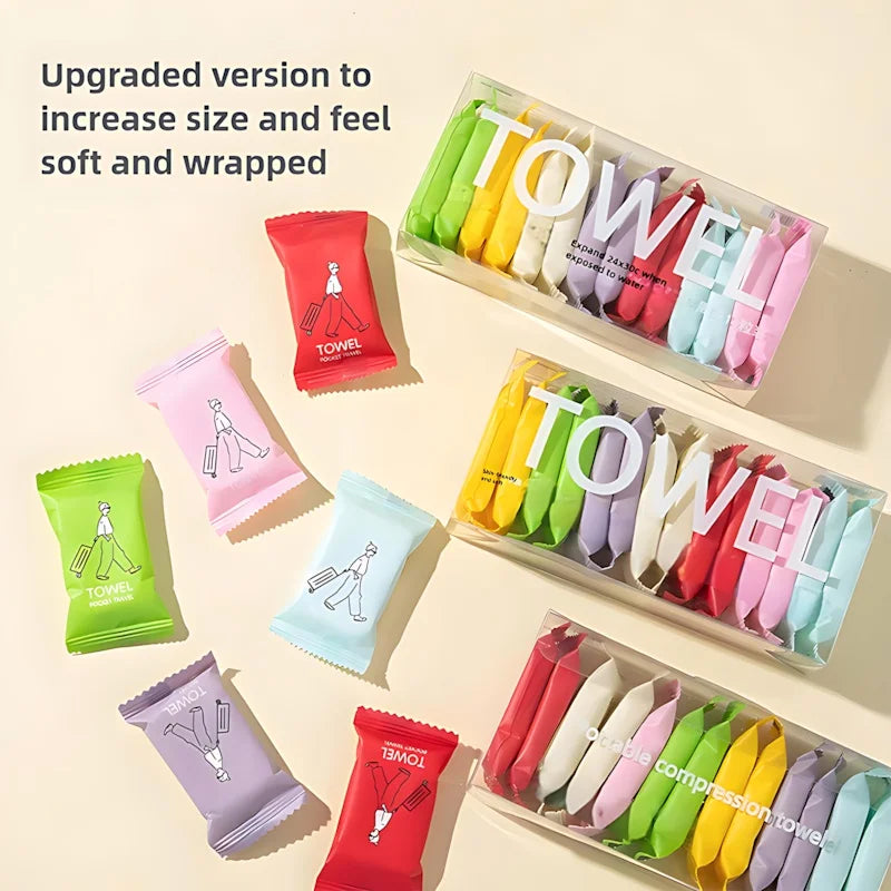 Disposable Facial Towels – 100% Cotton, Portable Individual Packs, Soft Upgrade for Travel