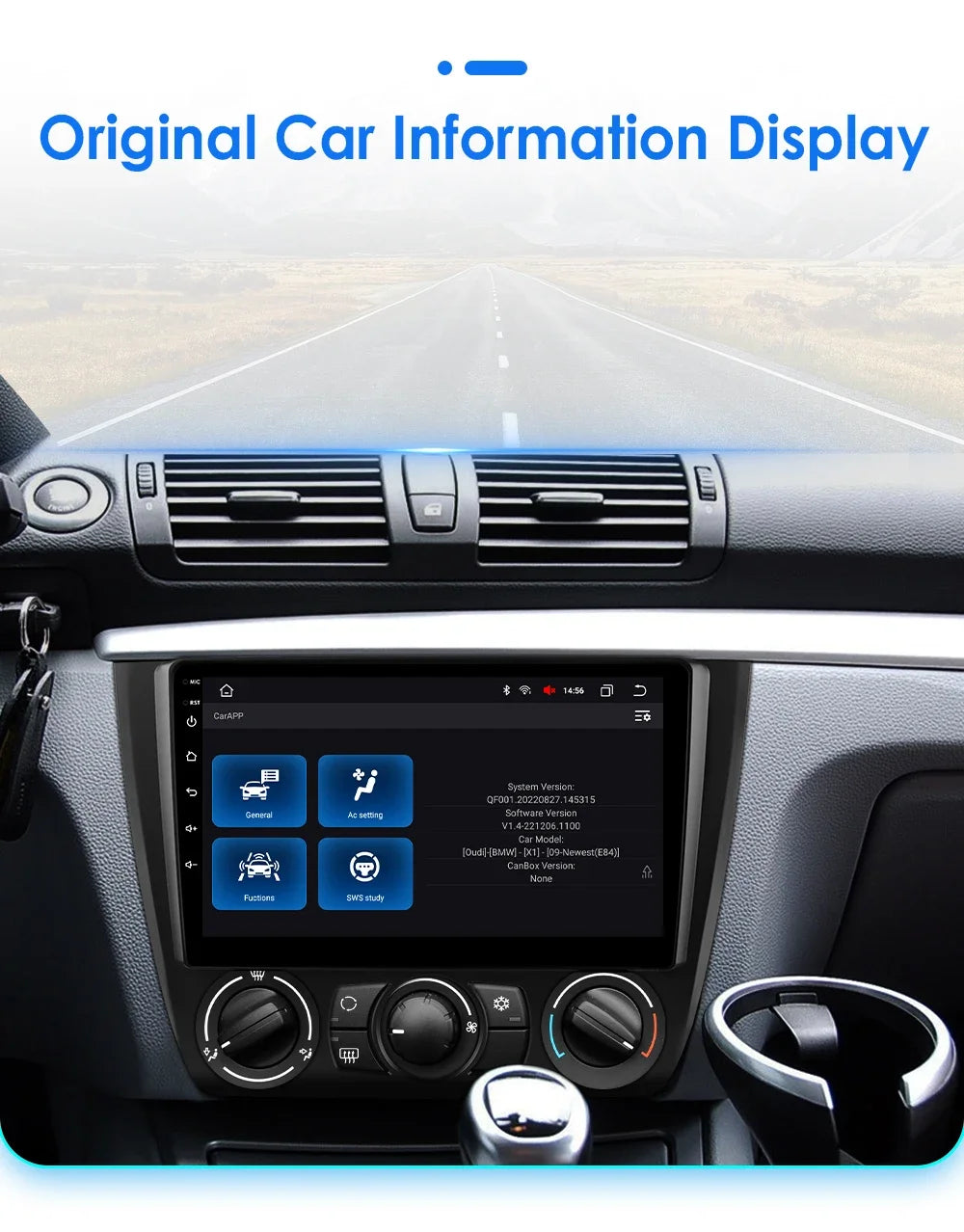Hizpo 9inch 2Din Android13 Car Radio for BMW 1 Series E81 E82 E87 E88 AT MT Navigation GPS RDS DSP Android Auto CarPlay 360° CAM