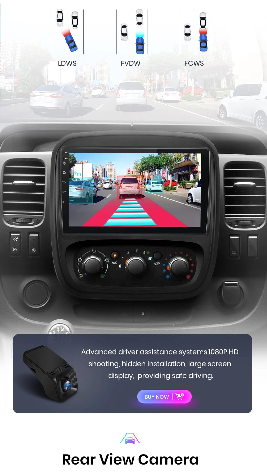 CarPlay Android Auto Autoradio pour Renault Trafic 3 2014 a 2021 et Opel Vivaro B de 2014 à 2018