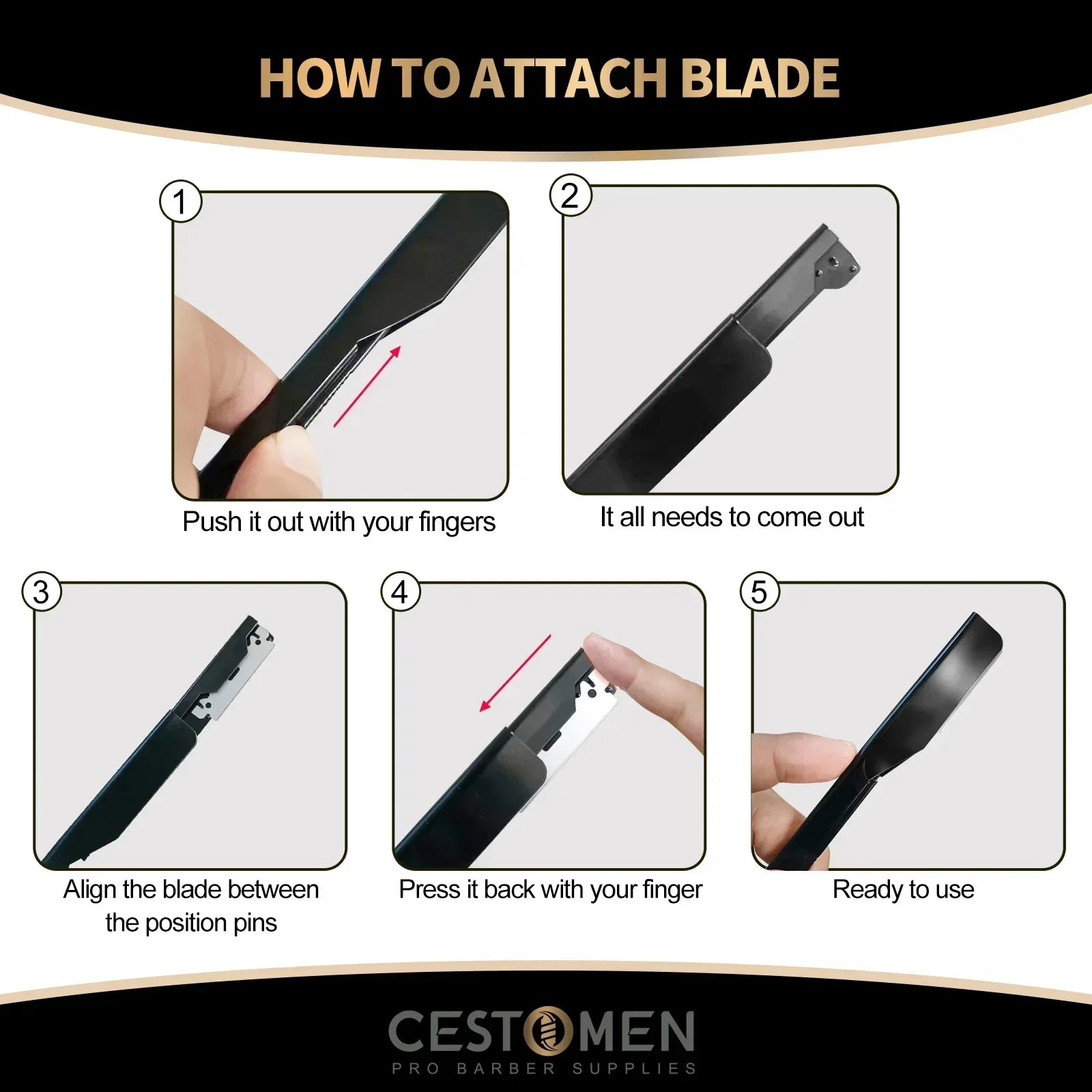 Rasoir de barbier coupe de cheveux barbe sourcils rasage outils dépilation manuelle rasoirs à bords droits