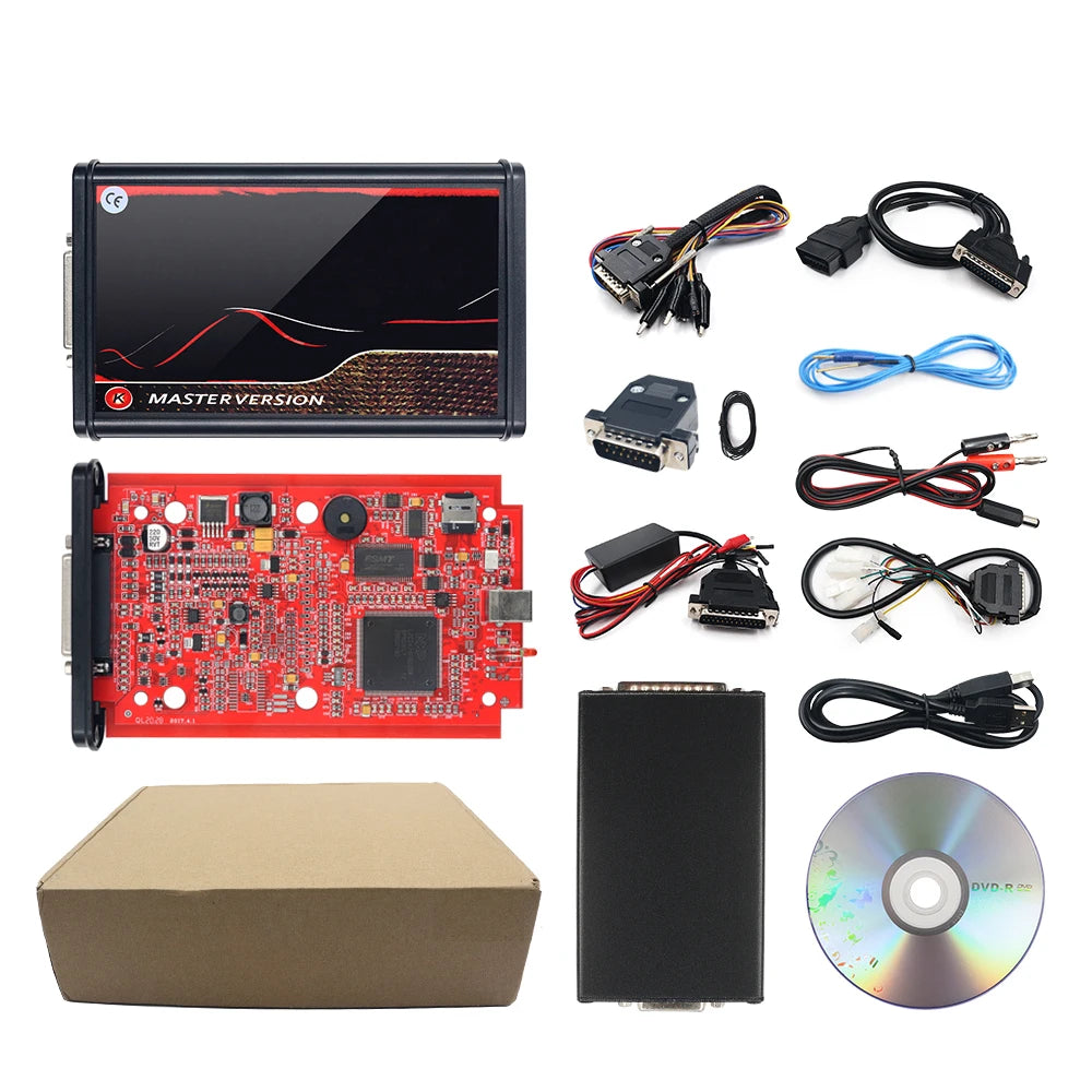 2025 Kess 5.017 EU Red Kess Ksuit V2 K TAG 7.020 2.25 4 LED Master Unlimited Online KESS For Car Truck ECU Tool BDM Frame OBD2 Programmer Kit