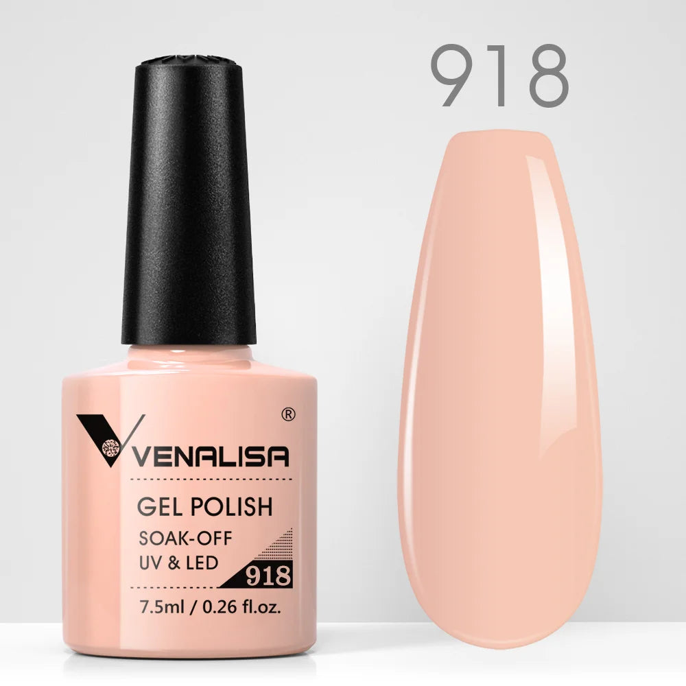 VENALISA Nail Gel Polish Full Coverage Holographic Camouflage Nail Varnish Manicure Lacquer Polish Soak Off UV LED Lacquer 7.5ML