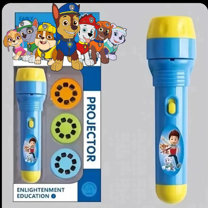 24 Patterns PAW Patrol Cartoon Creativity Projection Flashlight Children Torch Lamp Flashlight Projector Anime Decor Glow Sticks
