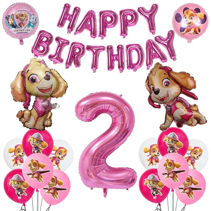 Paw Patrol Birthday Decorations Dogs Skye Disposable Tableware Party Package Tablecloth Kids Favor Childrens Party Supplies
