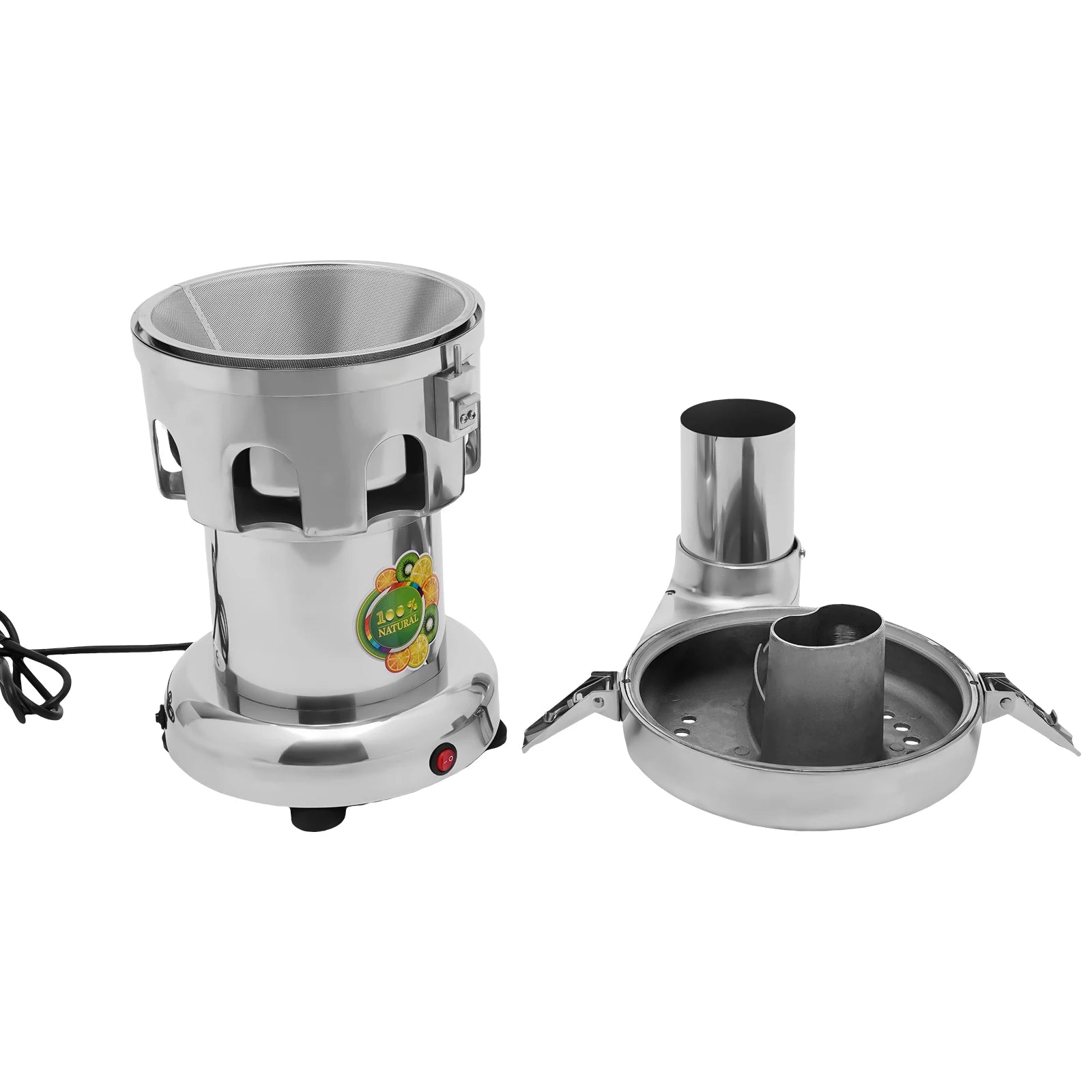 Juicer Machine with 2800r/min Motor, Stainless Steel Knife Mesh, Slanted Juice Outlet, Large Waste Outlet, Odorless and Durable