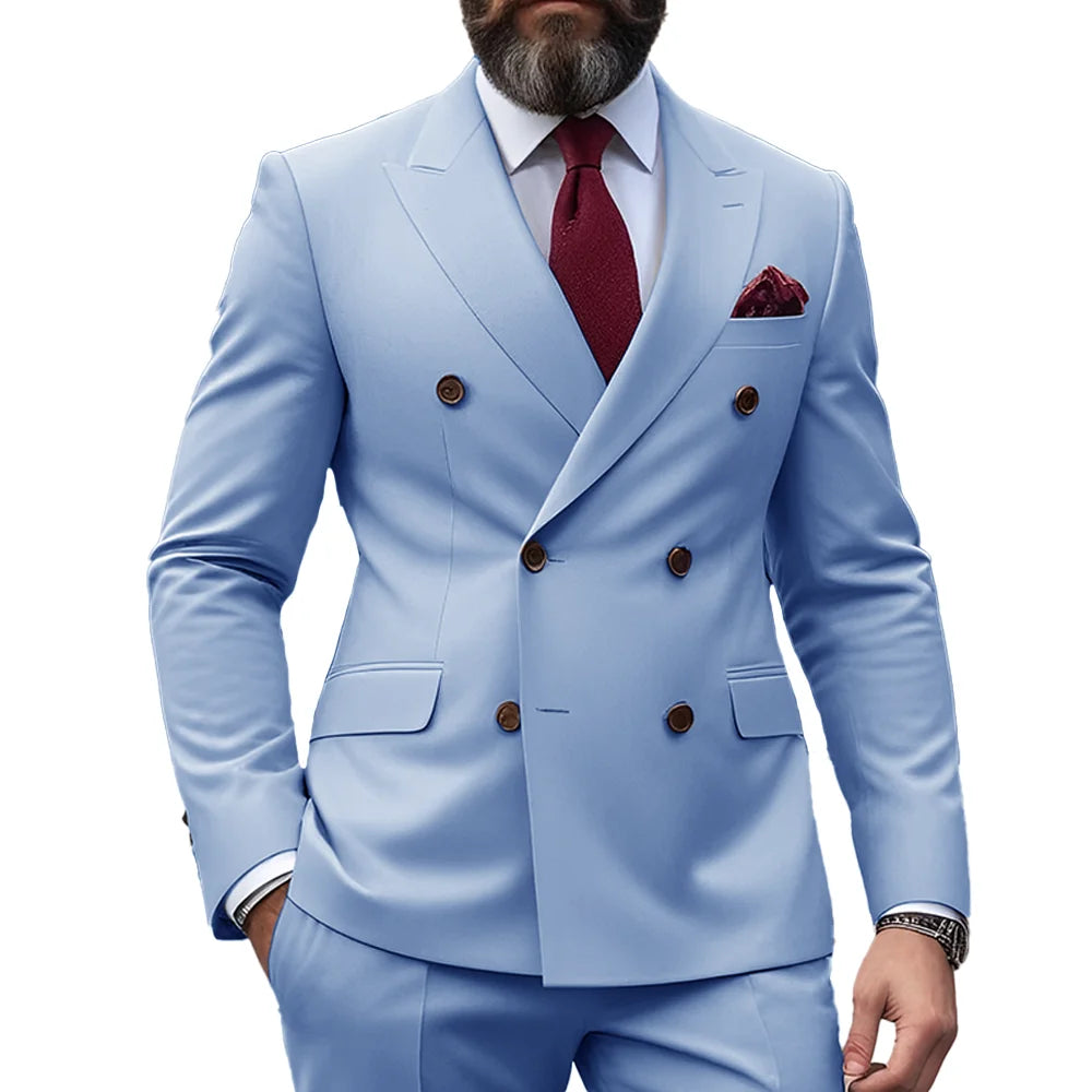 Ensemble de costume 2 pièces double boutonnage