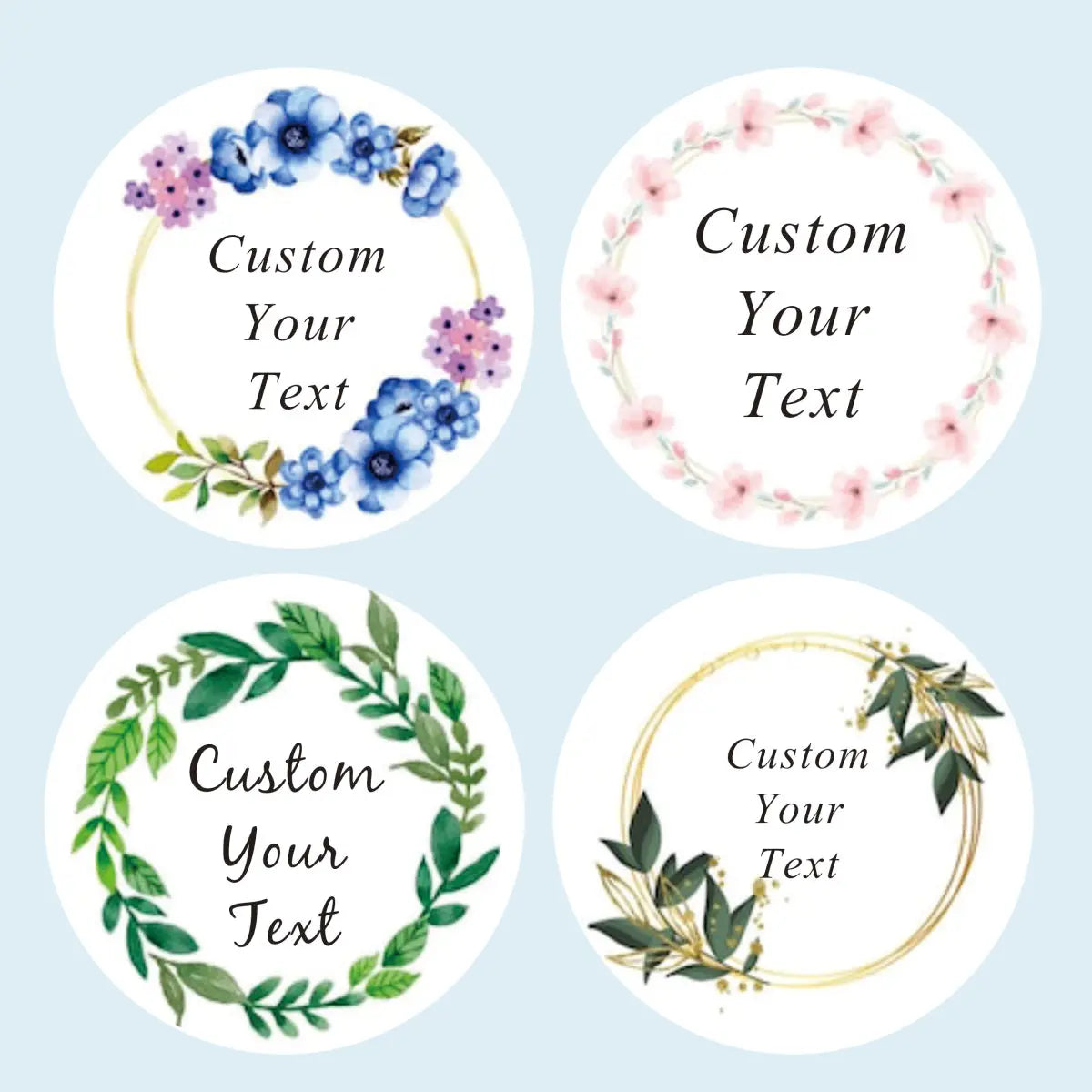 96 Pcs Personalized Round Circle Label Stickers Custom Name Date Thank You Stickers for Bridal Shower Party Favors