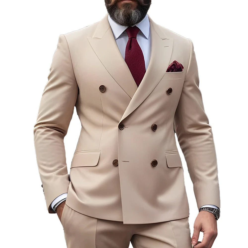 Ensemble de costume 2 pièces double boutonnage